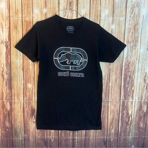 Ecko Unltd Men’s Black Short Sleeve Graphic T-Shirt Raised Textured Rhino Logo S